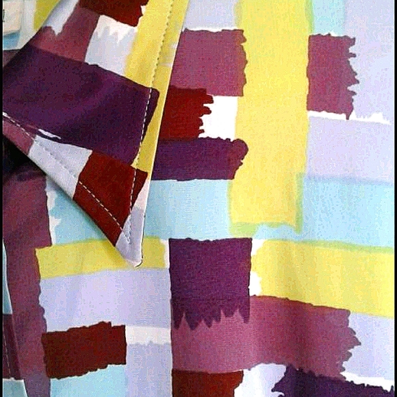 Colourful geometric blouse - Picture 2 of 2